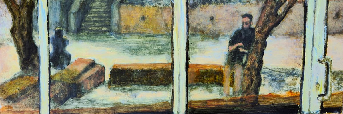 Israel Museum (Homage To Ticho), 2024, oil on board, 36x57cm w