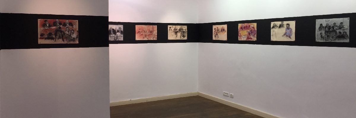 ז'אק ז'אנו - על יד דוכן העדים מראה תערוכה 1