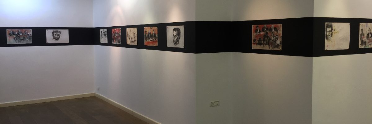 ז'אק ז'אנו - על יד דוכן העדים מראה תערוכה 2