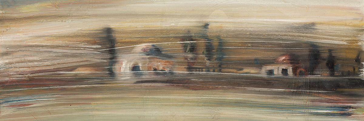 Jack Jano, Landscape on the Way, oil on canvas, 70x49.5cm w