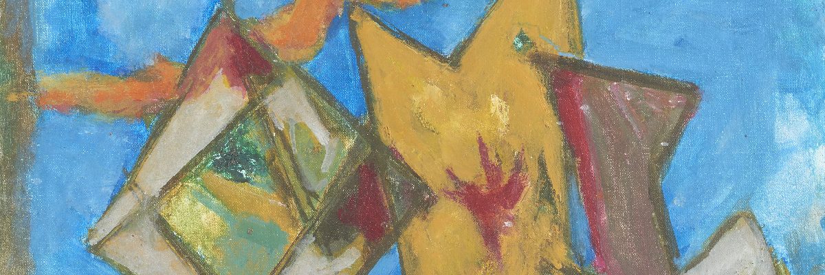 Janco, Untitled Composition, oil on canvas, 35x50cm w