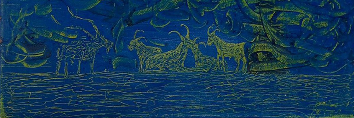 Jonathan Ofek, 2022, oil on canvas. 20x27cm w